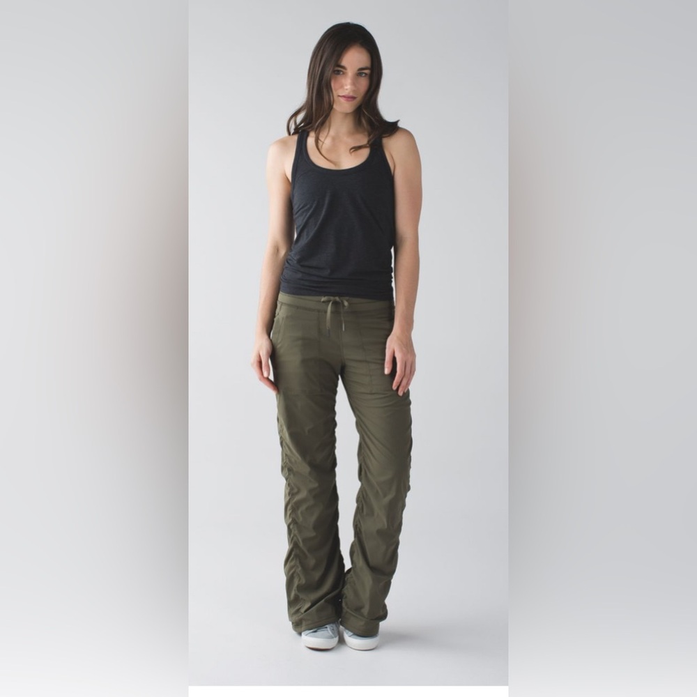 Lululemon studio pant lined- color is Fatigue Green. Size Medium